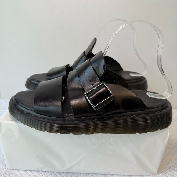 Dr. Martens Men’s Brelade Black Leather Slide Sandals Size 8 main image 9